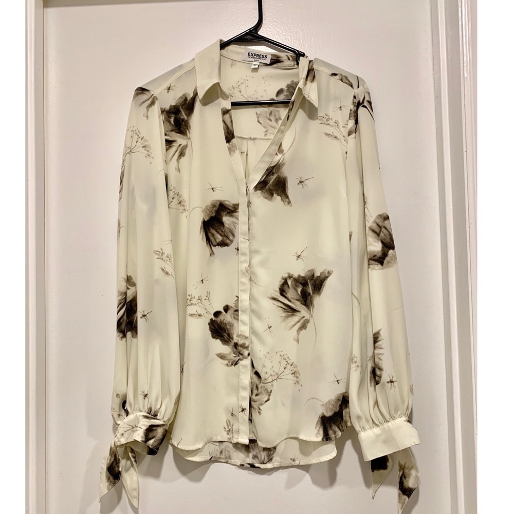 Express Portofino shirt with tie sleeve detail